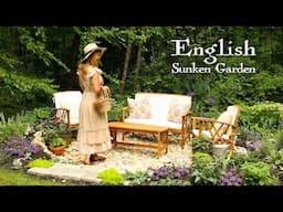 *Dreamy* English Sunken Garden | Full Garden Transformation | From Lawn to Lush Cottage-style Garden