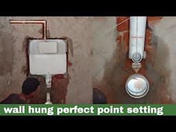 Wall hung toilet point measurement with details