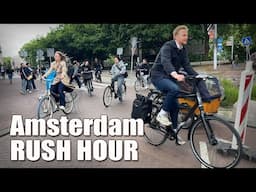 Bicycle Rush Hour in Amsterdam
