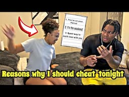 Giving Mya Reasons Why She Should Let Me Cheat Tonight