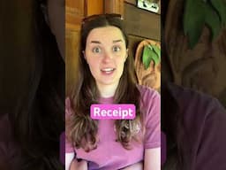 Receipt = recipe