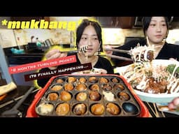 been too long.. another attempt at making TAKOYAKI at home!!+baby talk! #talkativemukbang #takoyaki