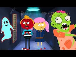 🔴 Spooky Zombie In Haunted Elevator | Spooky  Skeleton Song | Nursery Rhyme Street