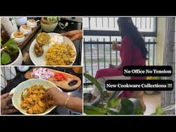 No Office No Tension || Cooking Some Delicious Lunch Menu || New Cookware Collections