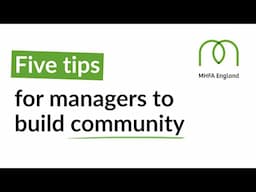 5 tips for managers to build community