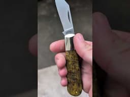 Arthur Wright & Sons Barlow Mossy Stabilized Birch Pocket Knife Second Run