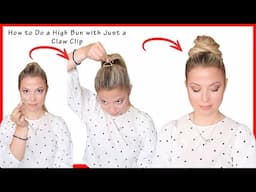 How to Do a High Bun with Just a Claw Clip