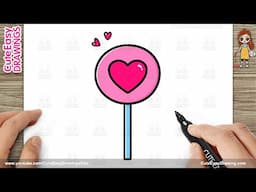 How to Draw a Cute Easy Lollipop for Kids Step by Step