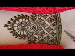 easy back hand mehndi design || simple mehandi designs