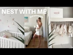 Nest With Me 👶🏼 setting up the nursery, decluttering and decals