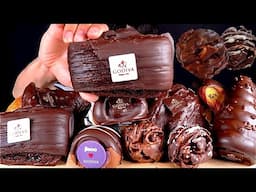 ASMR 고디바 초코범벅 소라빵 밀크 다크 화이트 슈니발렌 초코크림 크루와상 먹방~!! Godiva Bakery Chocolate Bread Croissant MuKBang~!!