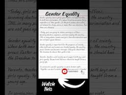 Essay On Gender Equality #essay #shorts #genderequality #trending #viral