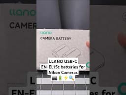 Quick look at LLANO USB-C EN-EL15c batteries for Nikon 🔋⚡ #SHORTS