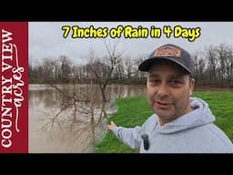 Cleaning out Barn. Making Oak Cabinet Tops.  7 inches of Rain in 4 Days