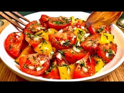 🍅 Die leckerste Tomaten-Vorspeise! Super Salat – schnell und einfach!