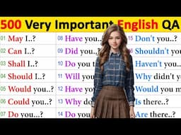 Daily use English important question answers 1 - 40 beginners to advanced level Grammar video