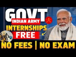 Free Indian Army Internship Program 2025 For Students: Online Internship & Offline Internship