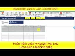 Quản lý thông tin nguyên liệu dành cho nhà hàng, quán ăn - FNB