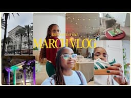March Vlog: everything I did - new books, hobbies, apartment updates, hauls, visiting New Orleans