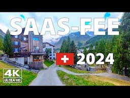 Saas-Fee, Switzerland Walking Tour ⛅️ (4K Ultra HD) – With Captions