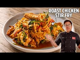 Thai Style Leftover Roast Chicken Stir Fry!