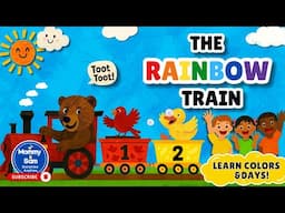 🚂 All Aboard the Rainbow Train! | Days of the Week + Animal Colors | Storytime