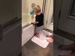 Baby Loves The Bath #babyshorts #babyboy