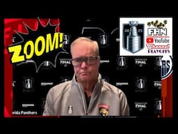 Paul Maurice on Zoom! Florida Panthers Fly Home, Game 6 of Cup Final in Sunrise on Tuesday