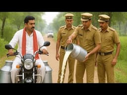 IPS ఆఫీసర్ పాలవాడి వేషంలో వచ్చాడు. SI అతడి పాలను పారబోసి చలాన్ కట్టమన్నాడు @telugufactor