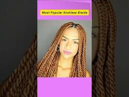 Most Popular Knotless Braids | Different Knotless Braids Styles For Women #shorts
