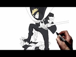 How To Draw Boruto vs Code | Step By Step | Boruto