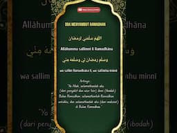 Doa menyambut Ramadhan yang diajarkan Rasulullah SAW #tipsberpuasa  #doa #ramadan