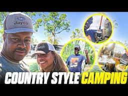 Good Ole Country Camping, Fishing, Cooking with alot of Eating #bigbeardbattery #boondocking