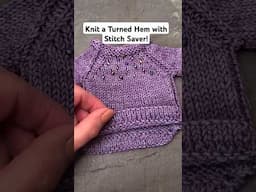 Bling T and Tank start with a super tidy and slick turned hem knit with stitch saver.