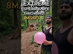 EXTREME Spear/Knife Throwing #knifeskills #shorts #knifethrowing