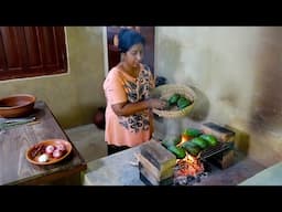 Mango Recipe 🥭 Sour and Spicy Mango Chutney with Garlic Flat Bread | Village Cooking | Village Life