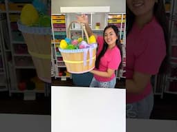 DIY Giant Easter Basket!! 🐰🐣✨ #easter #diyeaster #craft #diycraft #craftprojects #homedecor #diy