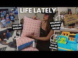 LIFE LATELY!☀️Walmart Summer Decor Haul☀️ Last Day of School Party & Nascar Sunday in Texas!!