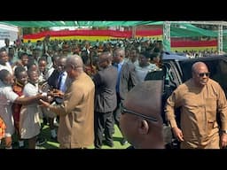 School Girls Show Prez Mahama Love❤️ As He Arrives To Launch Free Sanitary Pad For Sch Girls Program