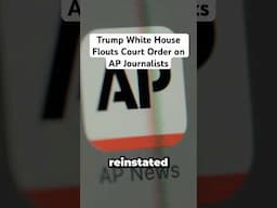 White House Flouts Court Order on AP Journalists #verity #news #media #trump#journalism#fyp#explore