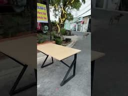 Bàn làm việc chân sắt chữ K - mặt gỗ MDF thanh lý.mov