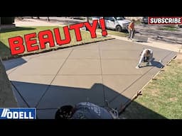 BEAUTIFUL Diamond Cut Grid Concrete Driveway Pour!