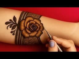 अरेबीक सुंदर मेहंदी डिजाइन || New latest rose Arabic mehndi designs||mehendi Design||mehandi designs