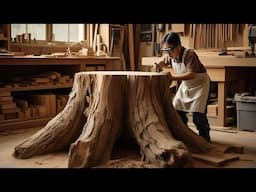 Transforming 70-Year-Old Tree Stump into a Stunning Garden Art Piece