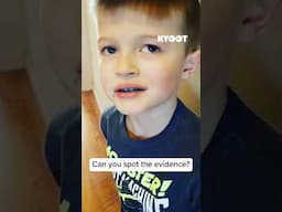 What gave him away?! 🤪 #kids #funny #cute #family #shorts