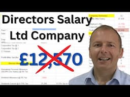 Director's Salary - When to not pay £12,570