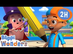 Erase and Amaze! Blippi Meets a Magical Eraser 🧽🎩✨ | Blippi Wonders | Moonbug Kids