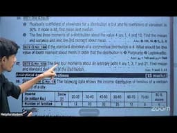 Skewness , Kurtosis And Moments class 4