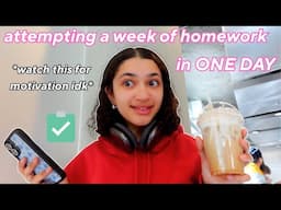 Attempting to do a WEEK of Homework in ONE day *college edition*