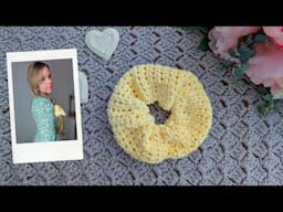 CROCHET EASY SCRUNCHIE | DIY BEGINNER TUTORIAL FOR A FEMININE SCRUNCHIE & FREE WRITTEN PATTERN